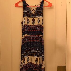 Lace Up Back Dress